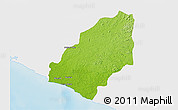 Physical 3D Map of Sinoe River Sobo, single color outside