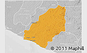 Political 3D Map of Sinoe River Sobo, lighten, desaturated