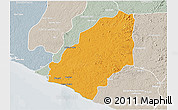 Political 3D Map of Sinoe River Sobo, lighten, semi-desaturated