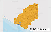 Political 3D Map of Sinoe River Sobo, single color outside