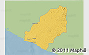 Savanna Style 3D Map of Sinoe River Sobo, single color outside