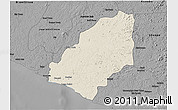 Shaded Relief 3D Map of Sinoe River Sobo, darken, desaturated