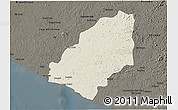Shaded Relief 3D Map of Sinoe River Sobo, darken