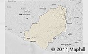 Shaded Relief 3D Map of Sinoe River Sobo, desaturated