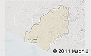 Shaded Relief 3D Map of Sinoe River Sobo, lighten, semi-desaturated