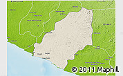 Shaded Relief 3D Map of Sinoe River Sobo, physical outside