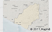 Shaded Relief 3D Map of Sinoe River Sobo, semi-desaturated