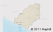Shaded Relief 3D Map of Sinoe River Sobo, single color outside