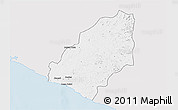 Silver Style 3D Map of Sinoe River Sobo, single color outside