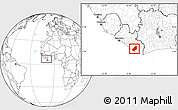 Blank Location Map of Sinoe River Sobo, within the entire country