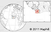 Blank Location Map of Sinoe River Sobo, highlighted country