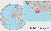 Gray Location Map of Sinoe River Sobo, highlighted parent region