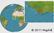 Satellite Location Map of Sinoe River Sobo