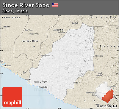 Classic Style Map of Sinoe River Sobo