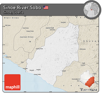 Classic Style Map of Sinoe River Sobo