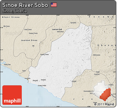 Classic Style Map of Sinoe River Sobo