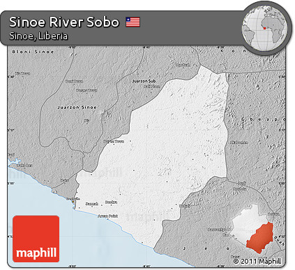 Gray Map of Sinoe River Sobo