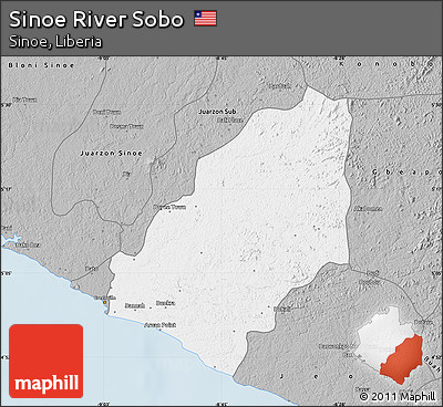 Gray Map of Sinoe River Sobo