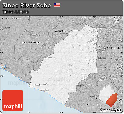 Gray Map of Sinoe River Sobo