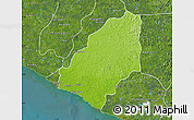 Physical Map of Sinoe River Sobo, satellite outside