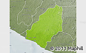 Physical Map of Sinoe River Sobo, semi-desaturated