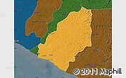 Political Map of Sinoe River Sobo, darken