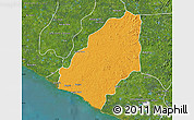 Political Map of Sinoe River Sobo, satellite outside