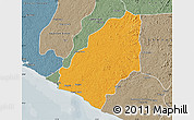 Political Map of Sinoe River Sobo, semi-desaturated