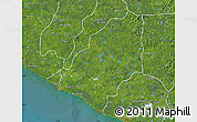 Satellite Map of Sinoe River Sobo
