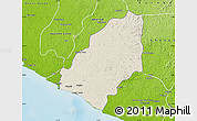 Shaded Relief Map of Sinoe River Sobo, physical outside