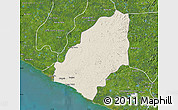 Shaded Relief Map of Sinoe River Sobo, satellite outside