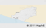 Classic Style Panoramic Map of Sinoe River Sobo, single color outside