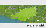 Physical Panoramic Map of Sinoe River Sobo, satellite outside