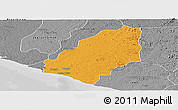 Political Panoramic Map of Sinoe River Sobo, desaturated