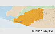 Political Panoramic Map of Sinoe River Sobo, lighten