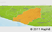 Political Panoramic Map of Sinoe River Sobo, physical outside