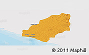 Political Panoramic Map of Sinoe River Sobo, single color outside