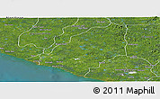 Satellite Panoramic Map of Sinoe River Sobo