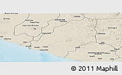 Shaded Relief Panoramic Map of Sinoe River Sobo