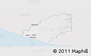 Silver Style Panoramic Map of Sinoe River Sobo, single color outside