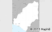 Gray Simple Map of Sinoe River Sobo