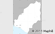 Gray Simple Map of Sinoe River Sobo, single color outside