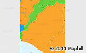 Political Simple Map of Sinoe River Sobo