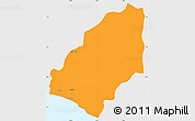 Political Simple Map of Sinoe River Sobo, single color outside