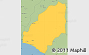 Savanna Style Simple Map of Sinoe River Sobo