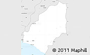 Silver Style Simple Map of Sinoe River Sobo