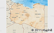 Satellite 3D Map of Libya, shaded relief outside