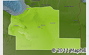 Physical 3D Map of Ajdabiya (Agedabia), darken