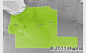 Physical 3D Map of Ajdabiya (Agedabia), desaturated
