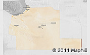 Satellite 3D Map of Ajdabiya (Agedabia), lighten, desaturated